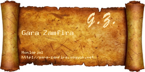 Gara Zamfira névjegykártya